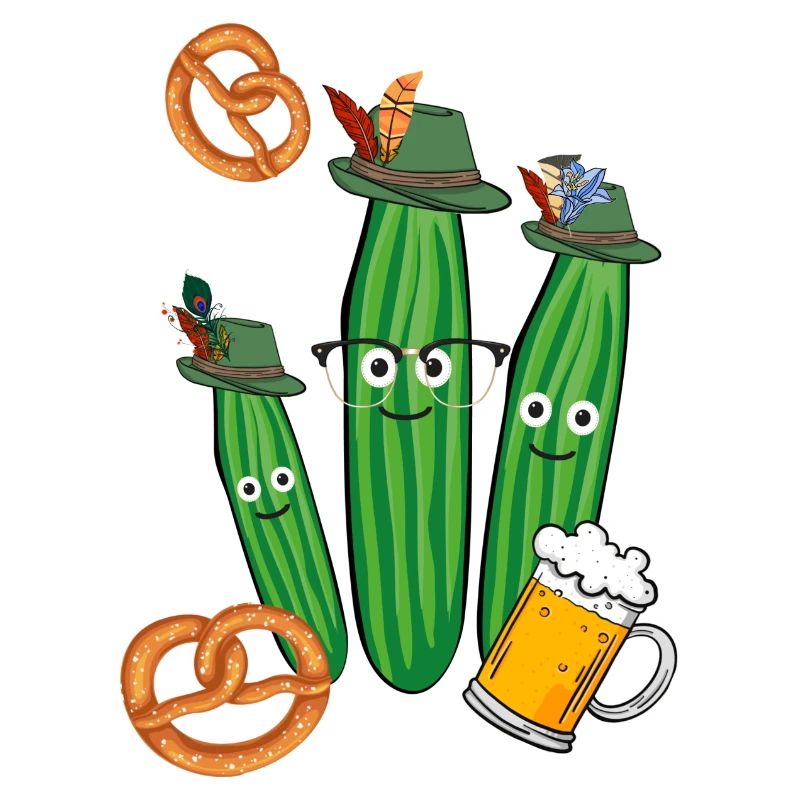 Gurke,Partygurke,Bier, o'zapft is,bier,Brezel
