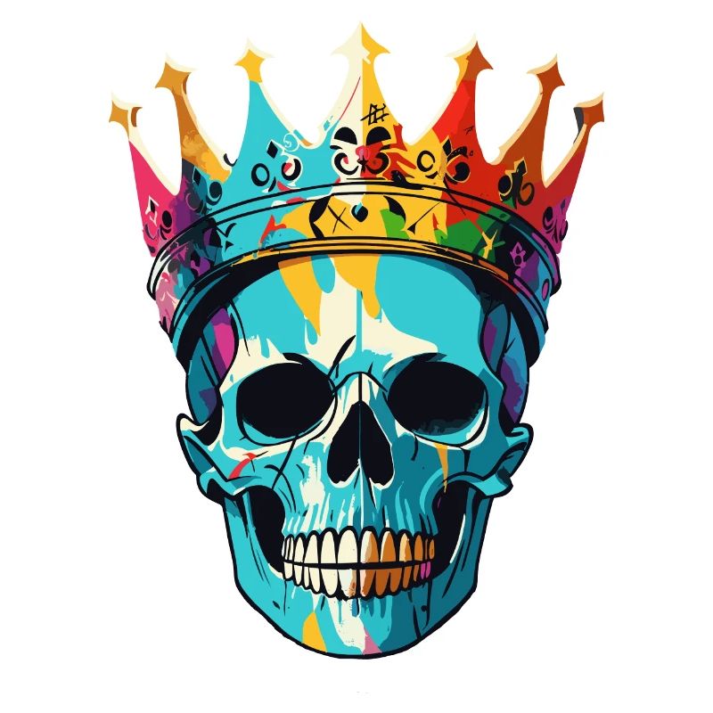 Totenkopf mit Krone