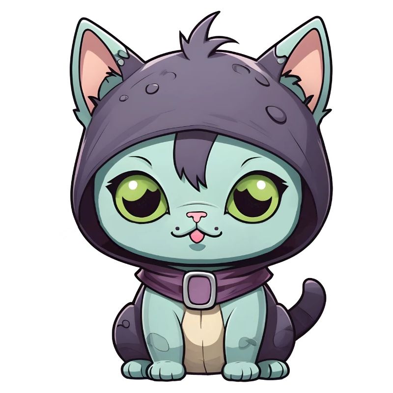Halloween Monster Katze