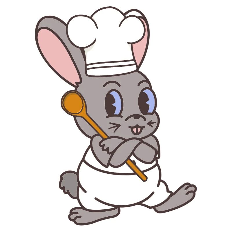 Bunny Chef Cooks Cook Cook Host Rabbit