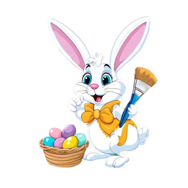 Easter bunny with Easter eggs