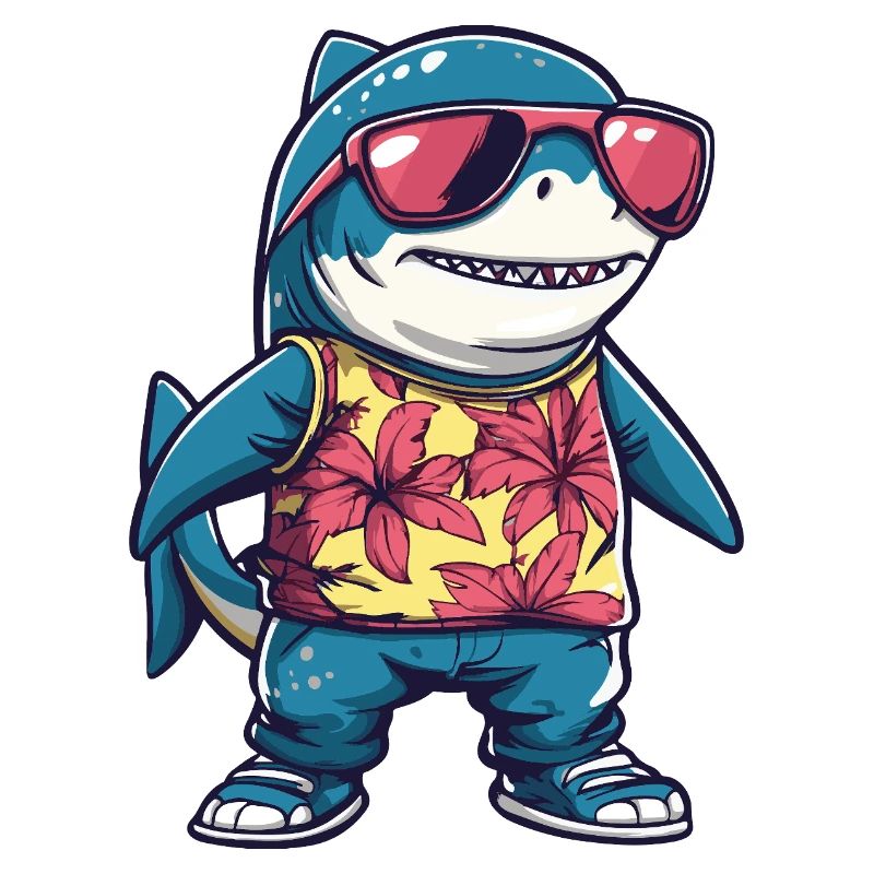 Shark Comic Funny Summer