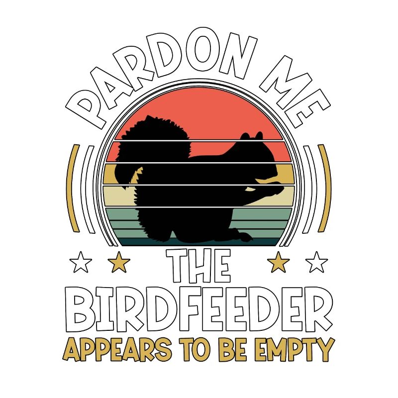 Pardon Me Squirrel Birdfeeder Empty Eichhörnchen