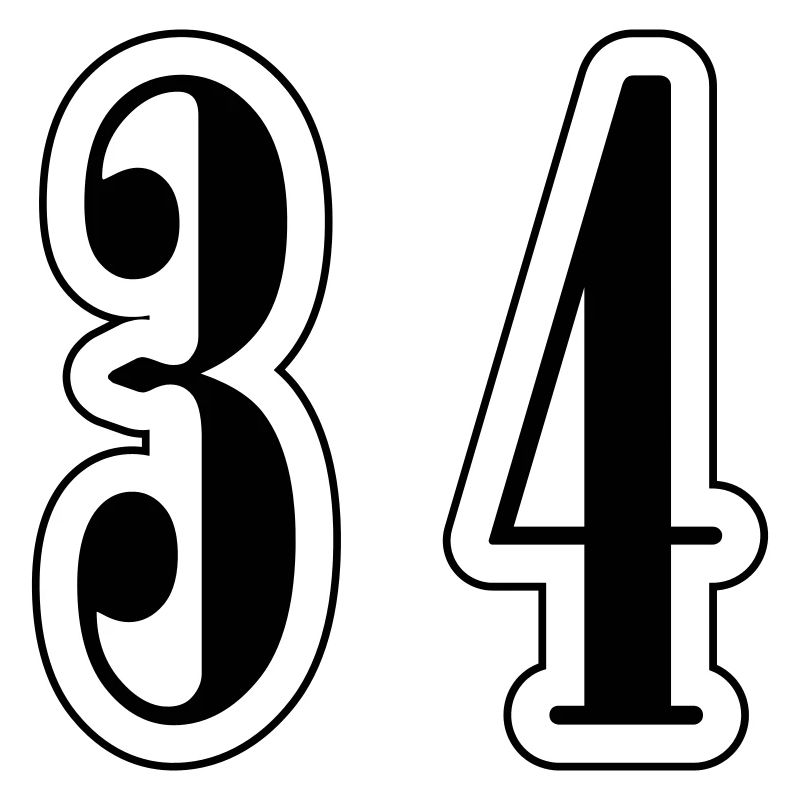 34 Zahl symbol