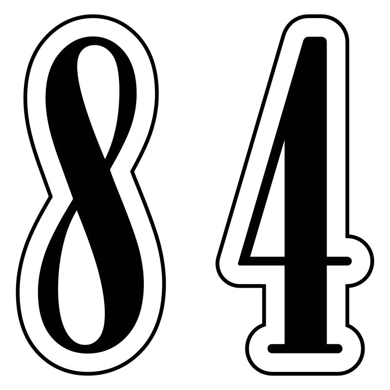 84 Zahl Symbol