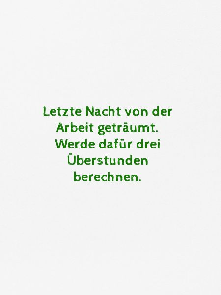 Lustiger Arbeitsspruch