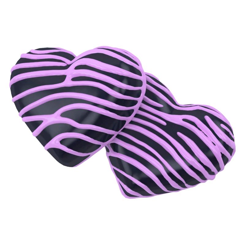Pink Hearts auf Schwarz