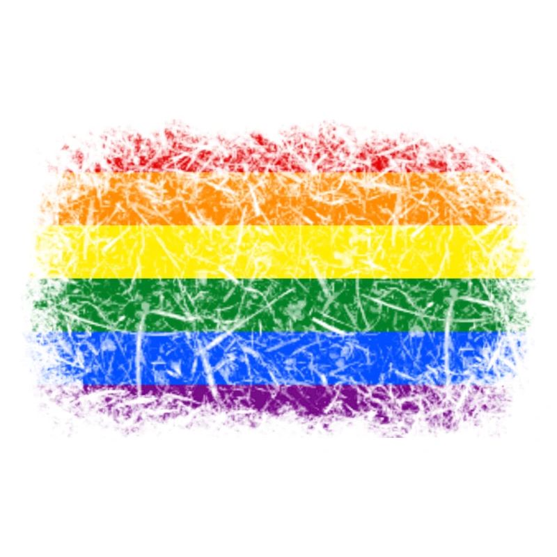 Regenbogenfahne Used Look