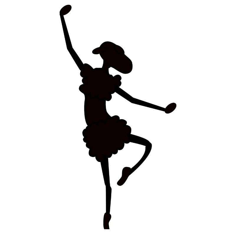 tanzendes Schaf Silhouette