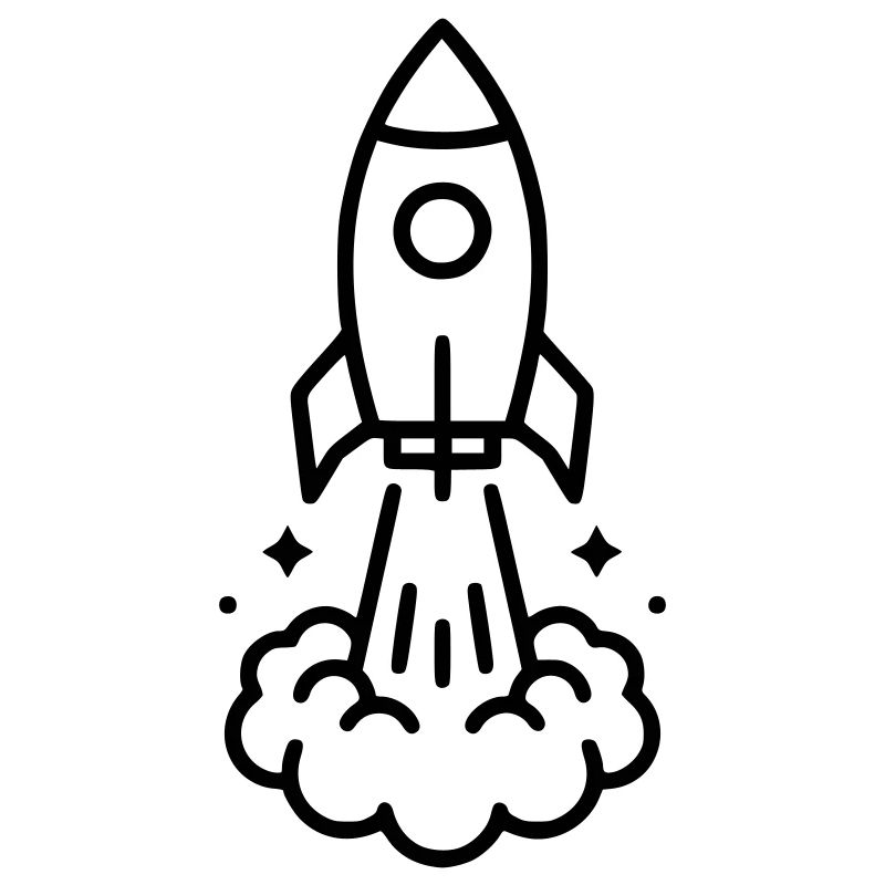 Rocket Launch Space Icon
