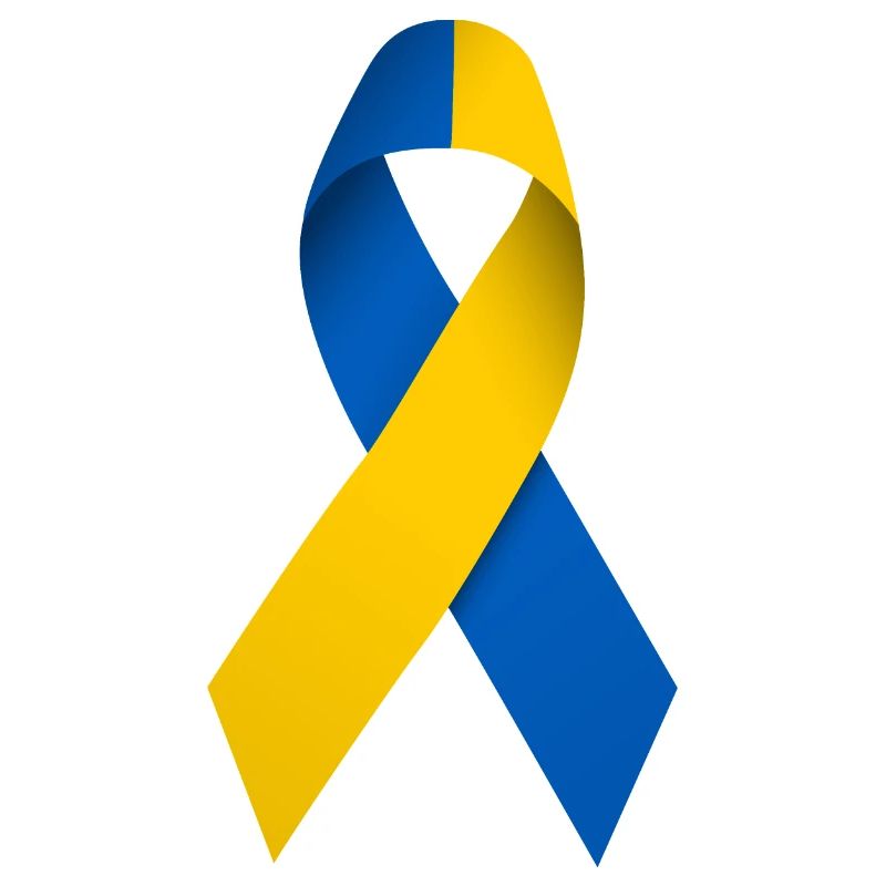 Ukrainische Solidaritätsschleife