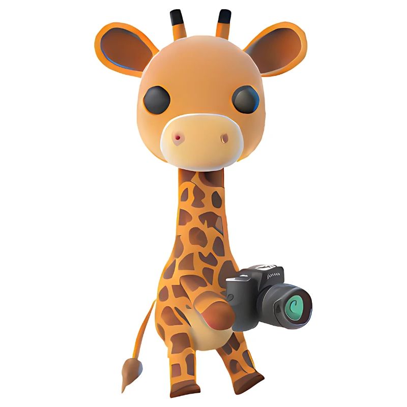 Fotografierende Safari Giraffe