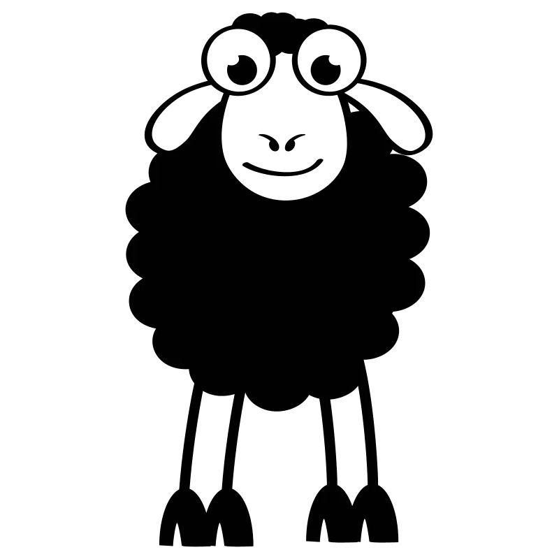 Schafe, weiße oder schwarze Schafe. Träumen oder schlafen