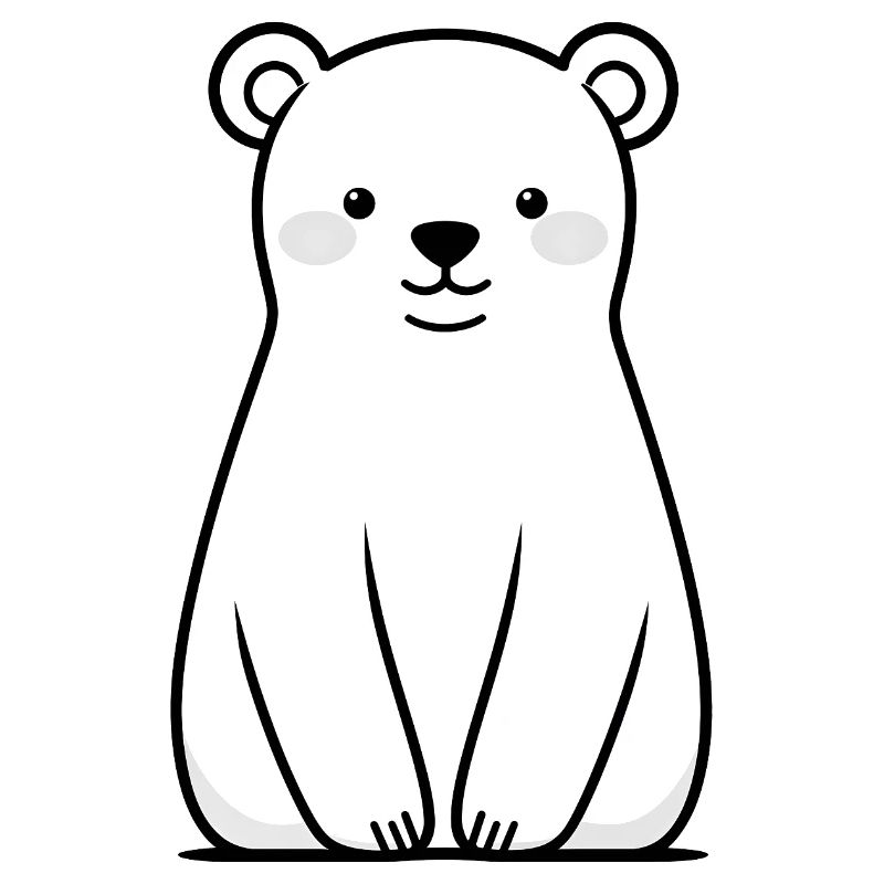 Kuscheliger Polar-Bär Illustration