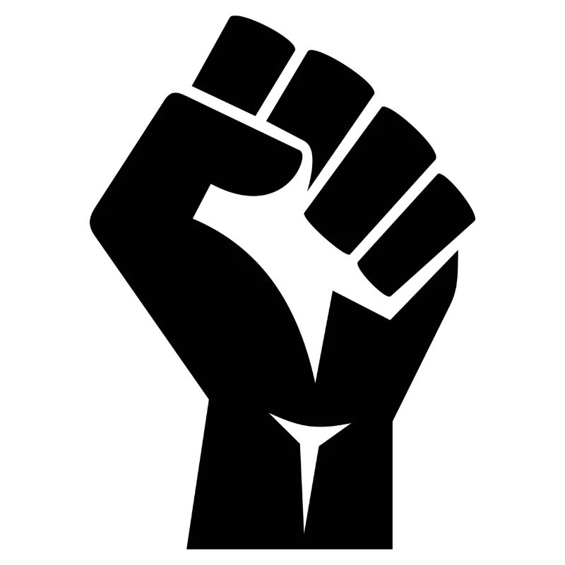 Fist raised