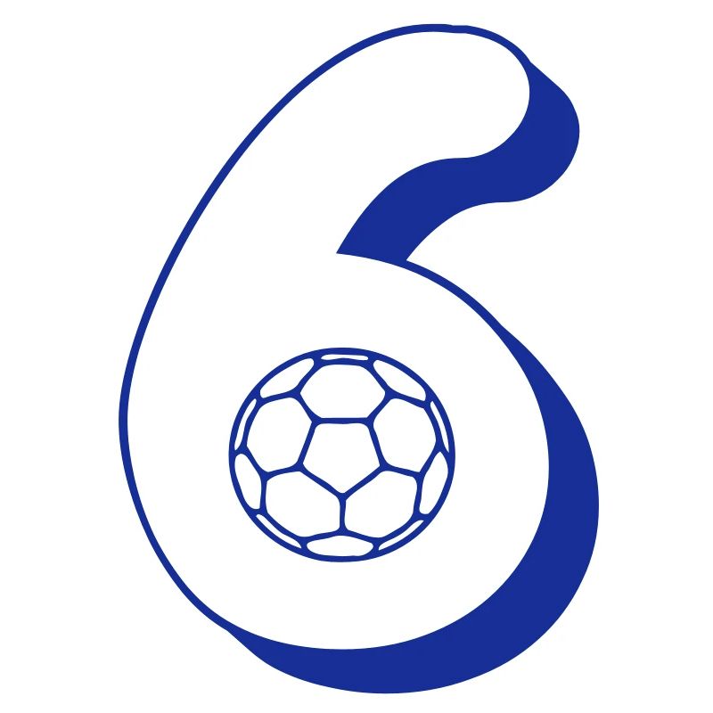 Nummer 6 Handball-Spieler