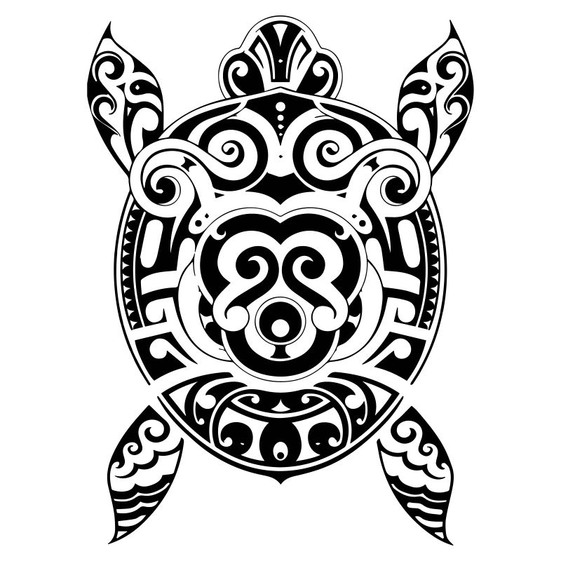 Tribal sea turtle