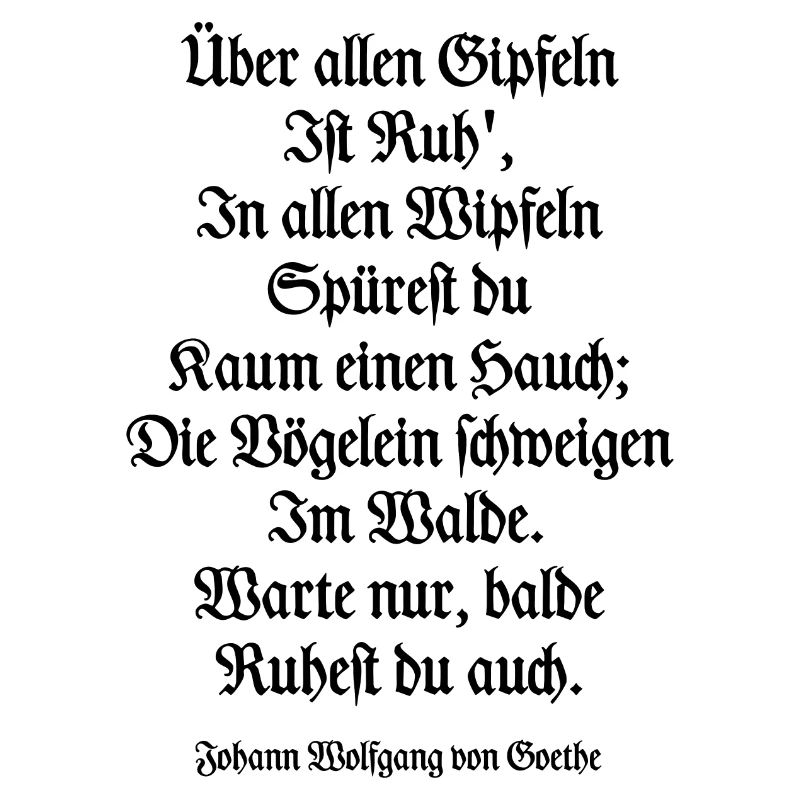 Wandrers Nachtlied Goethe