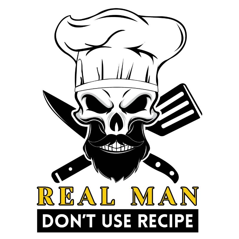 cuisinier barbe squelette chef barbu crâne chef