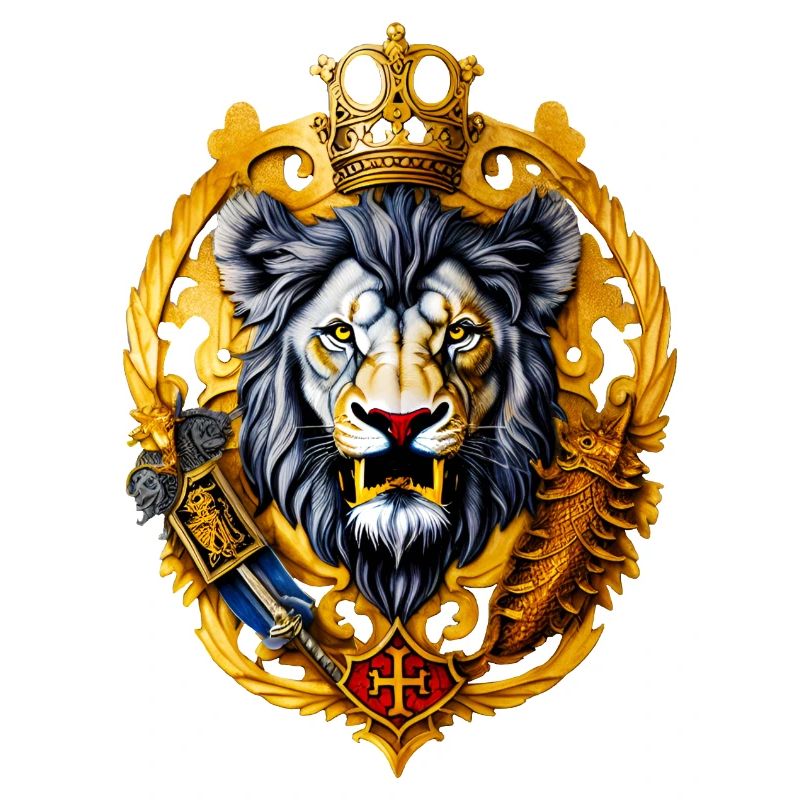 Löwe mit Wappen