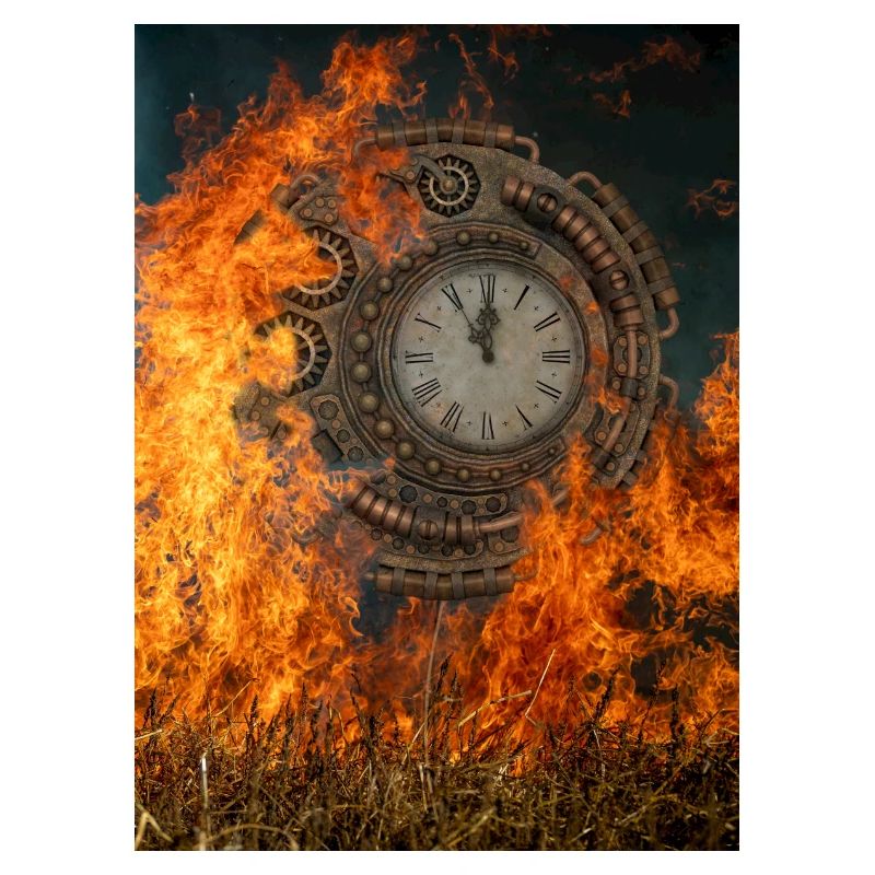 Feurige Uhr.