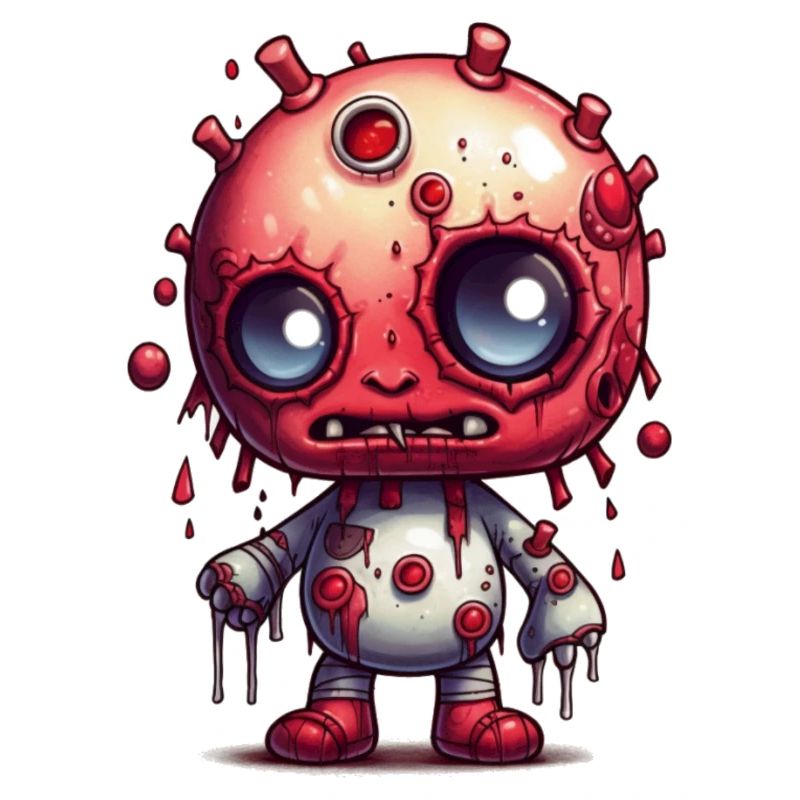 rotes süßes Monster