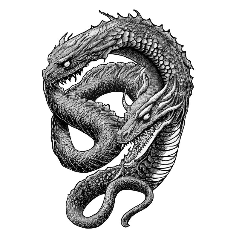 Doppelköpfiger Drache