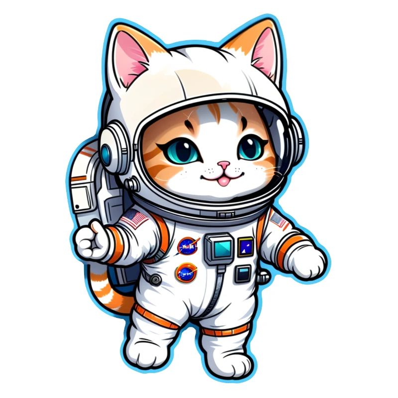 Astronaut Katze - Weltraum
