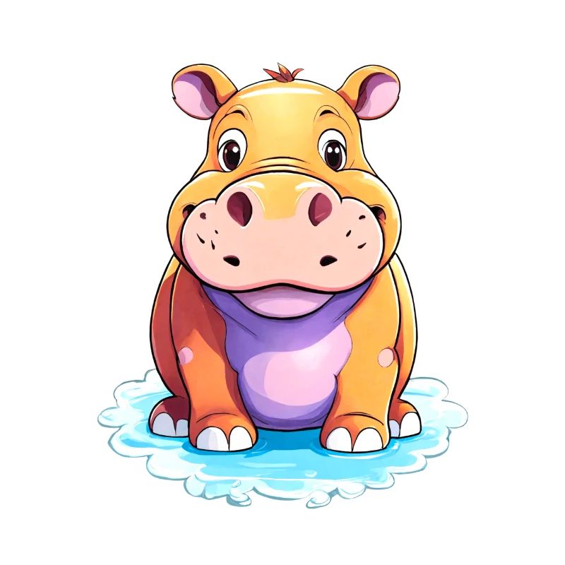 Hippopotamus Niedliches Nilpferd