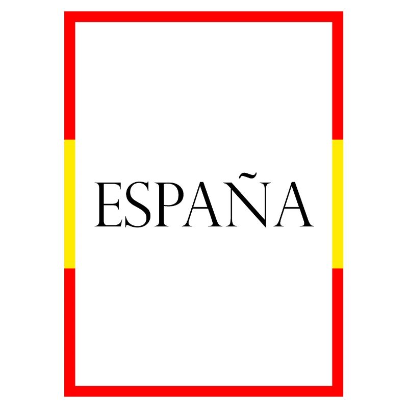Espagne, España Lettrage de déclaration avec drapeau