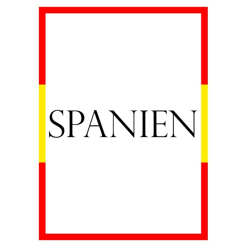 Espagne, España Lettrage de déclaration avec drapeau