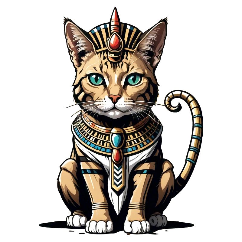 Chat Pharaon Chat Égypte Pyramide Cadeau