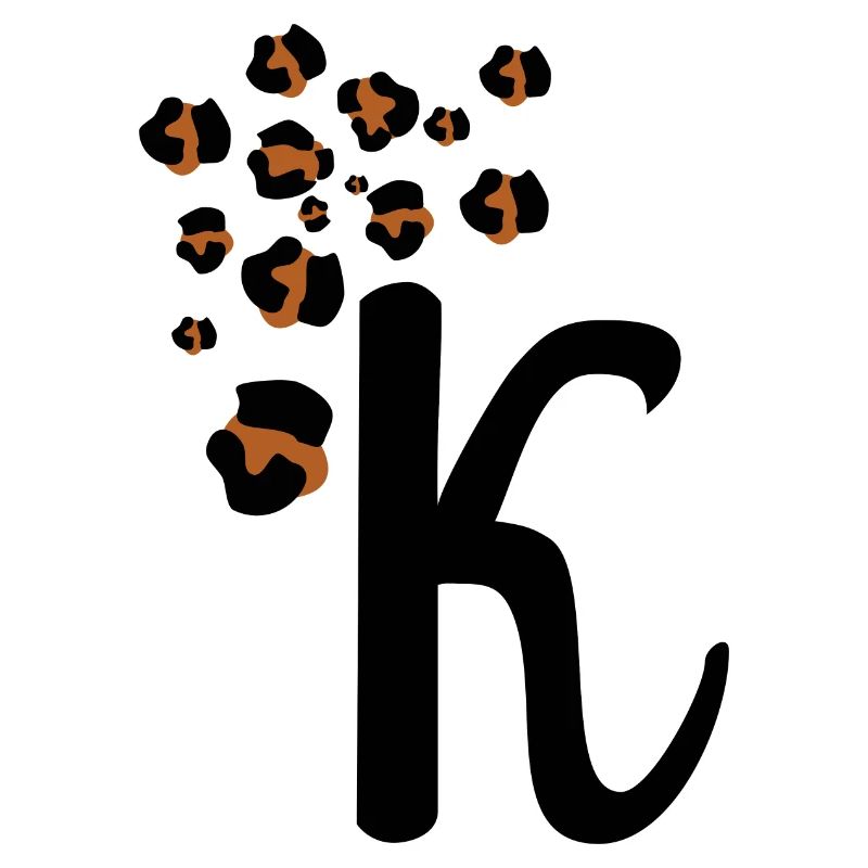 Letter k leopard patterns