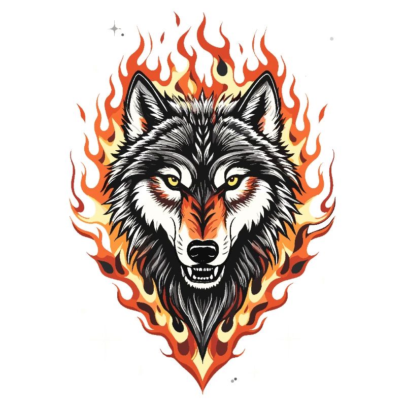 Wolf and Flames
