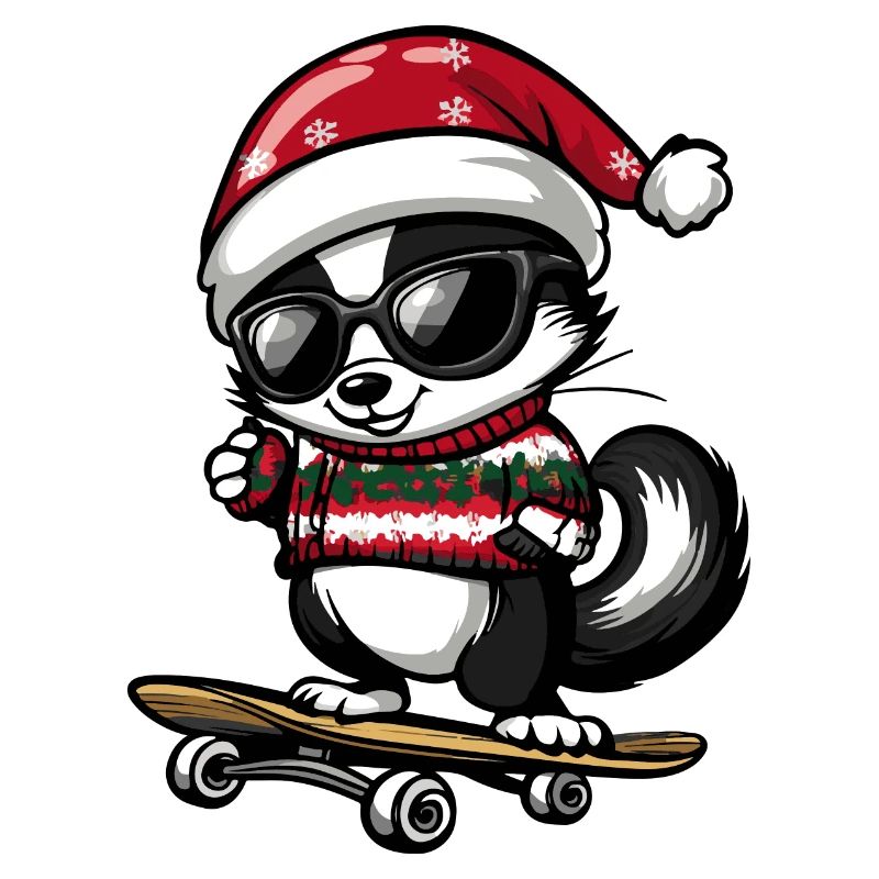 Stinktier Weihnachten Lustig
