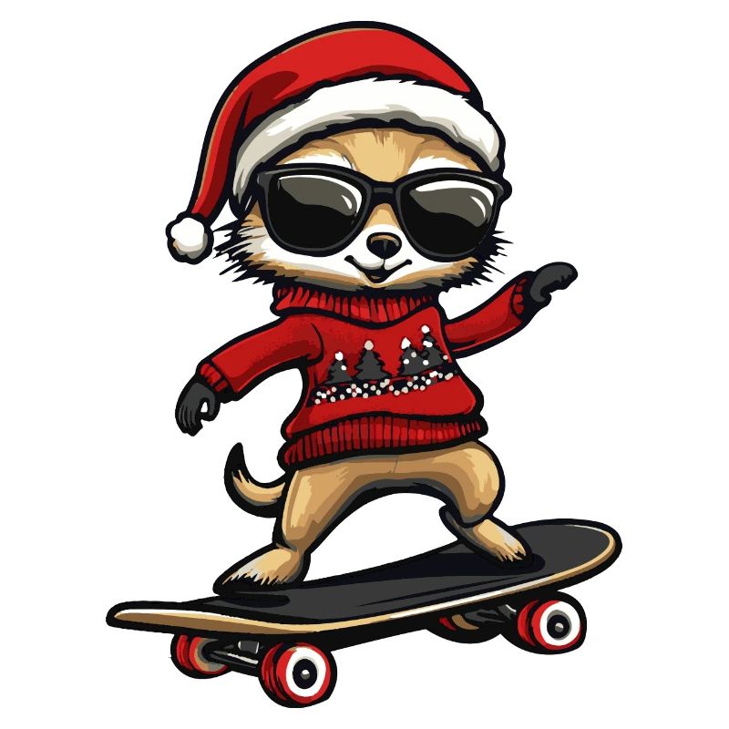 Erdmännchen Weihnachten Lustig