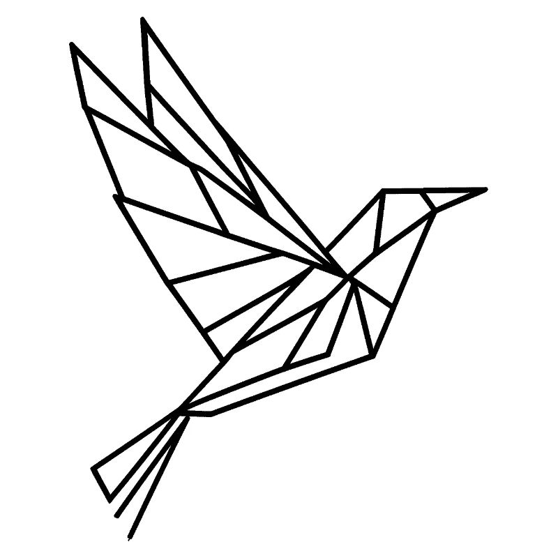 Origami-Vogel, Kolibri