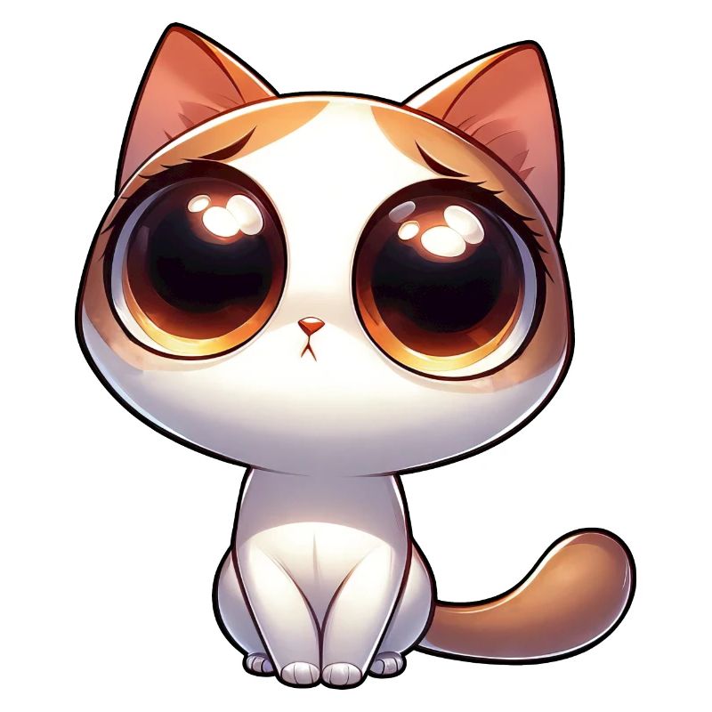 Chat timide mignon en mode mendicité