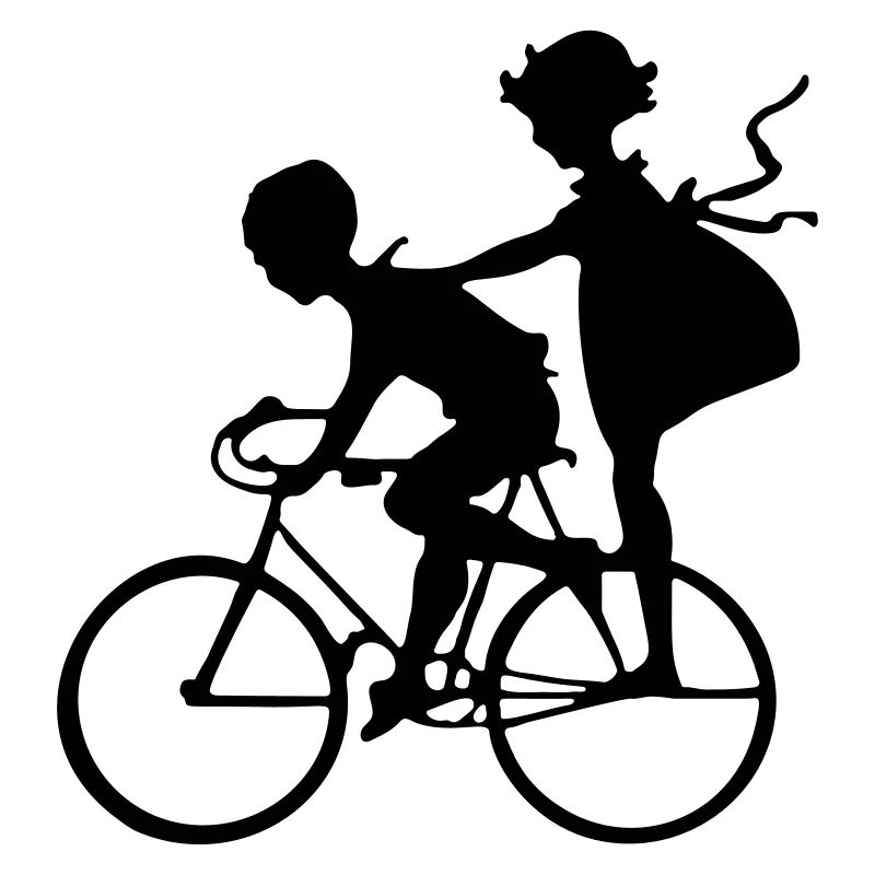 Kids auf Fahrrad
