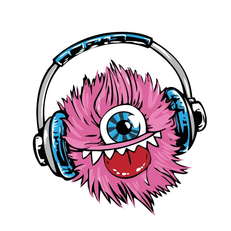 Monster,Kopfhörer,musik,singen