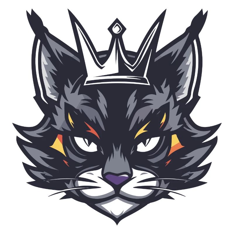 Cat Symbol Head Crown