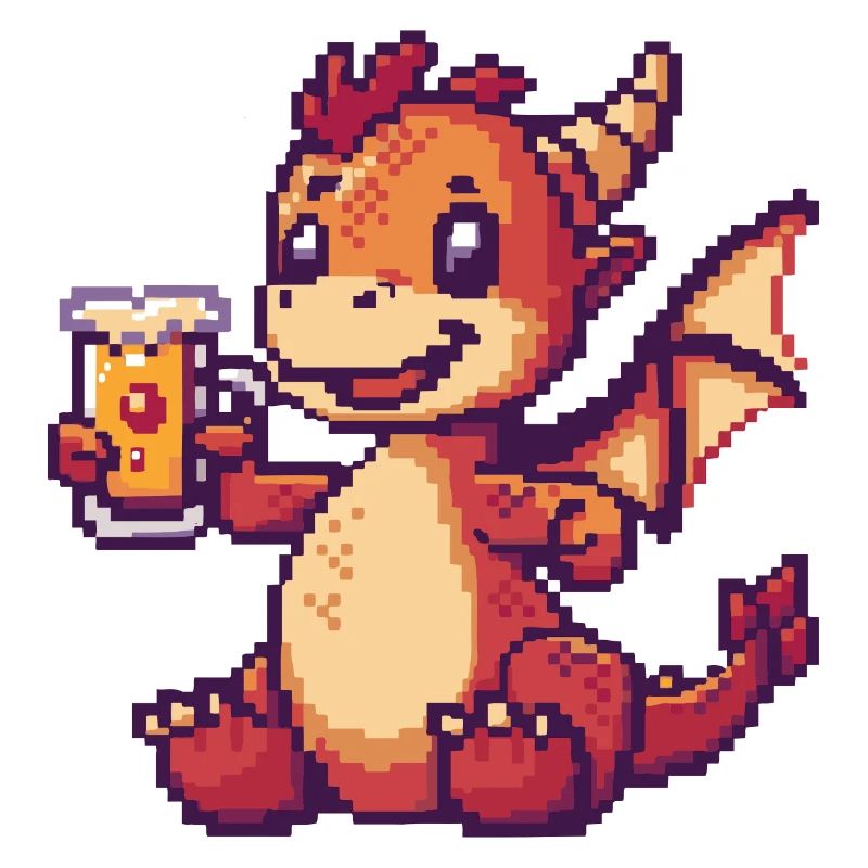 Drache Bier Pixel