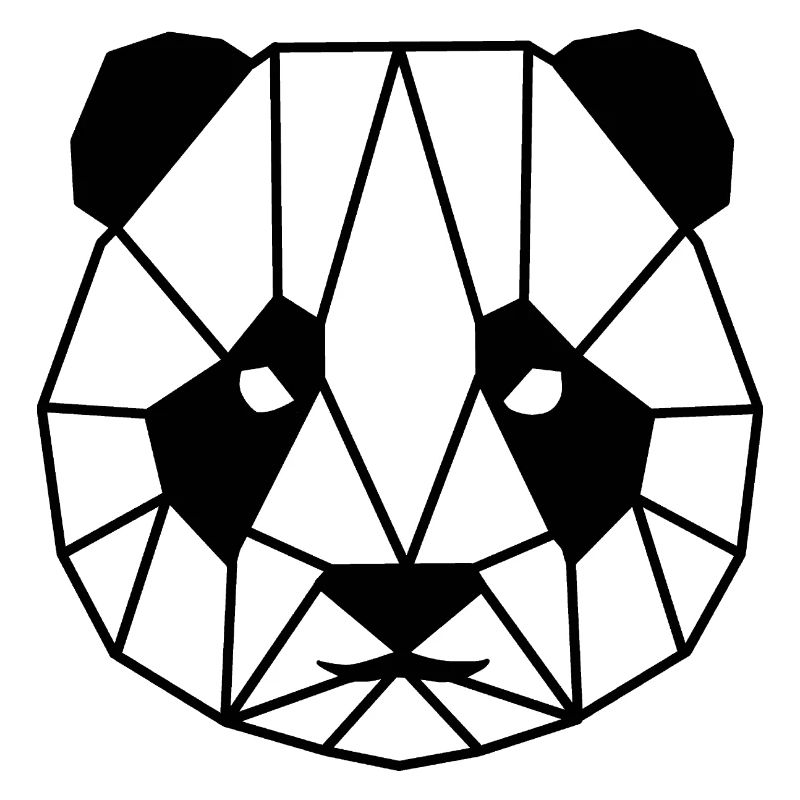 Panda Geometrisch Linie