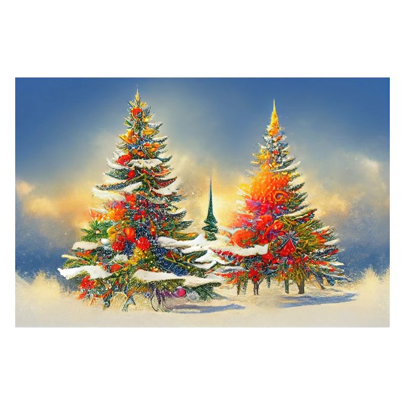 Künstlerische Weihnachtsbäume