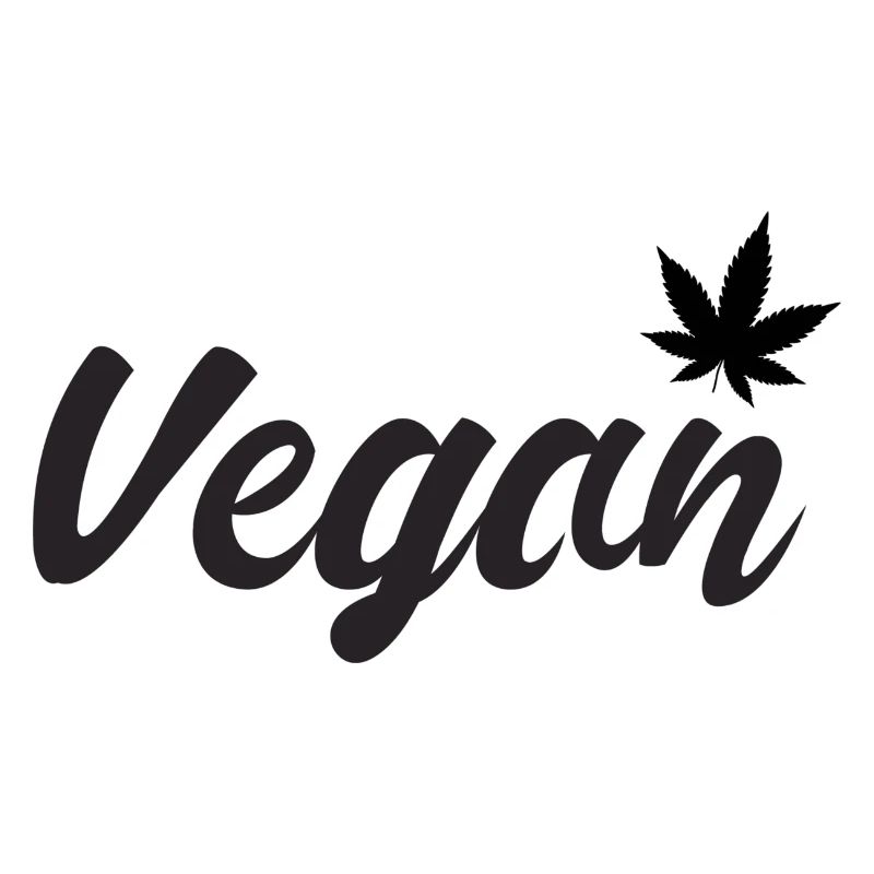 Vegan cannabis leaf