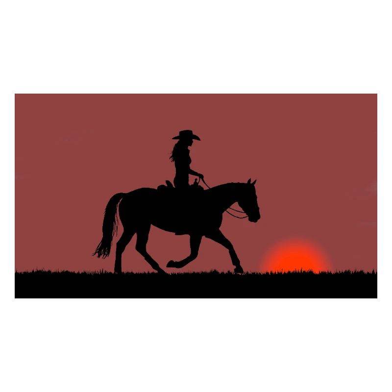 Western Reiter Sonnenuntergang