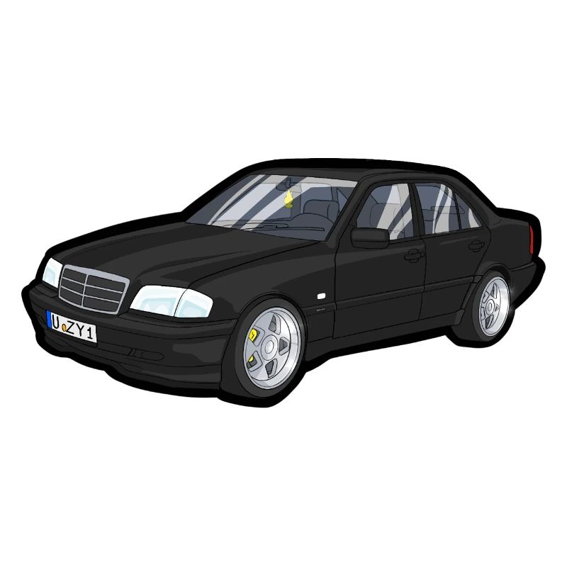 Schwarzer Luxuswagen Cartoon