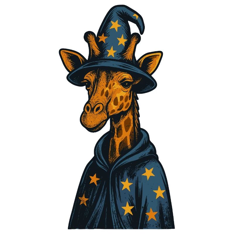 Wizard Giraffe Magic Art