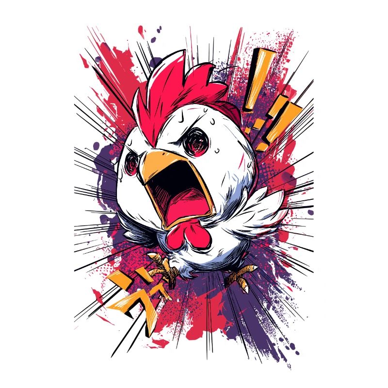 Aufschrei Huhn Explosion