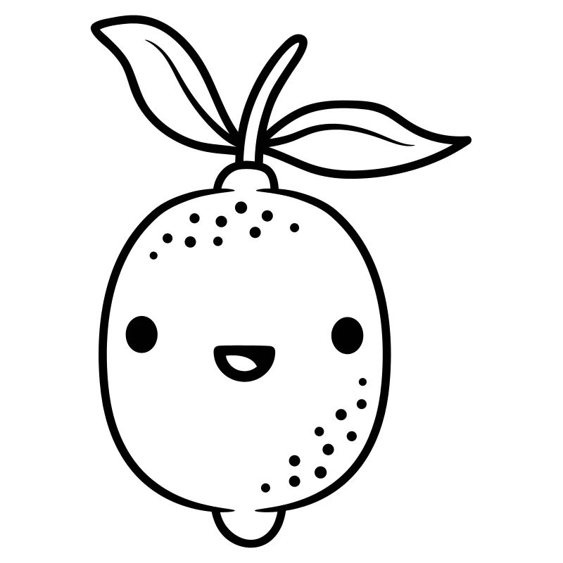 Comic Kawaii Zitrone